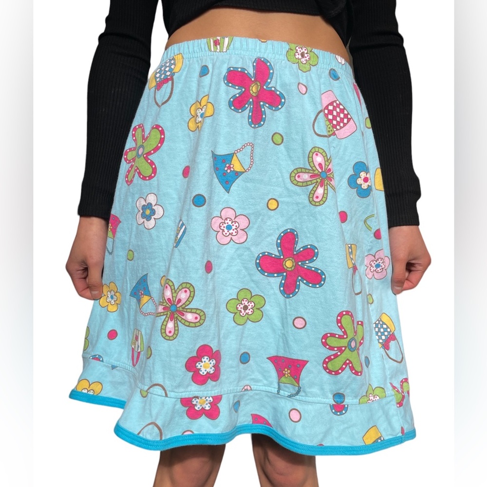 90s kidcore skirt w/ fun cartoon graphic 🧚